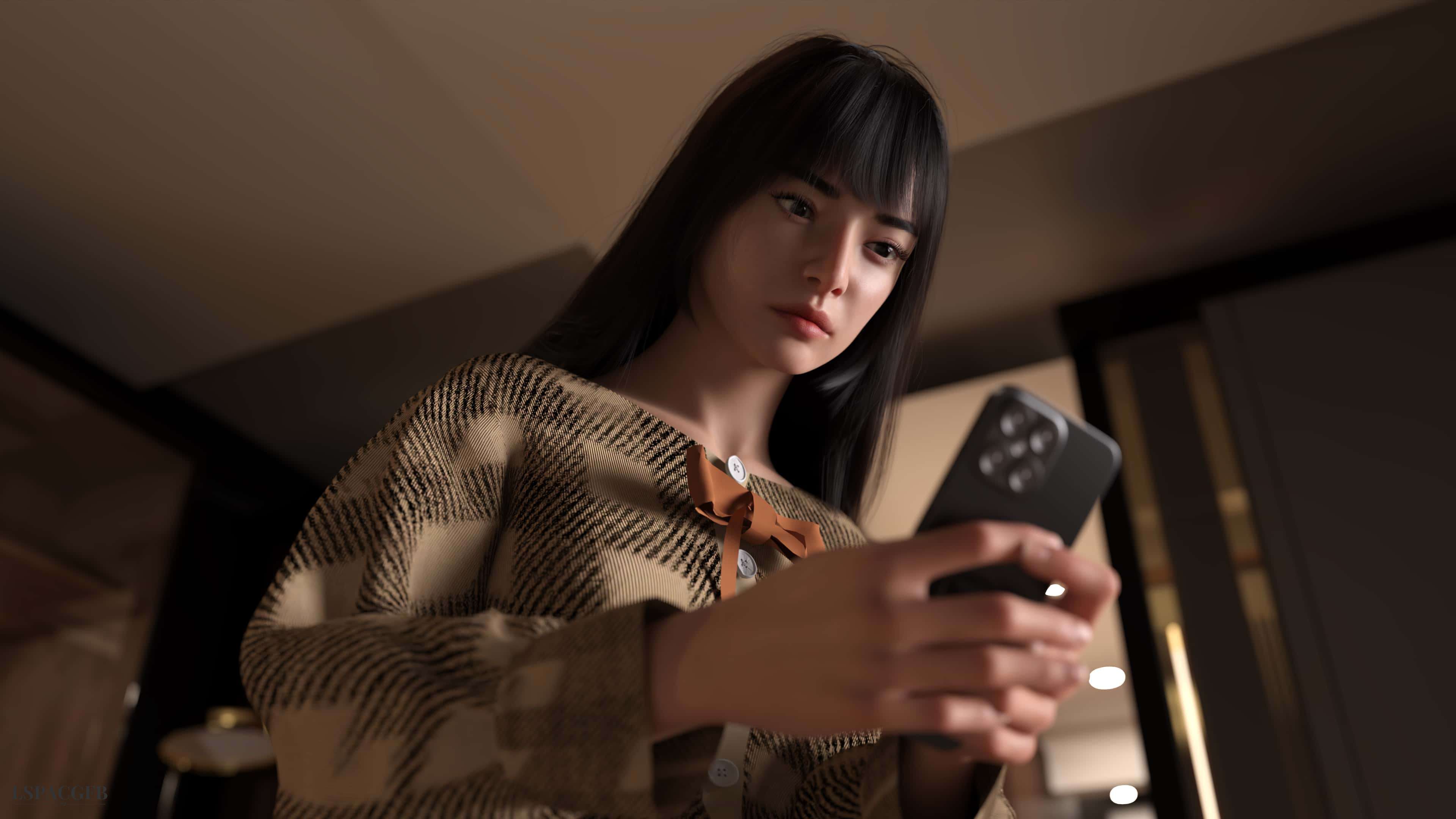 yushulookdownatphonesms.jpg